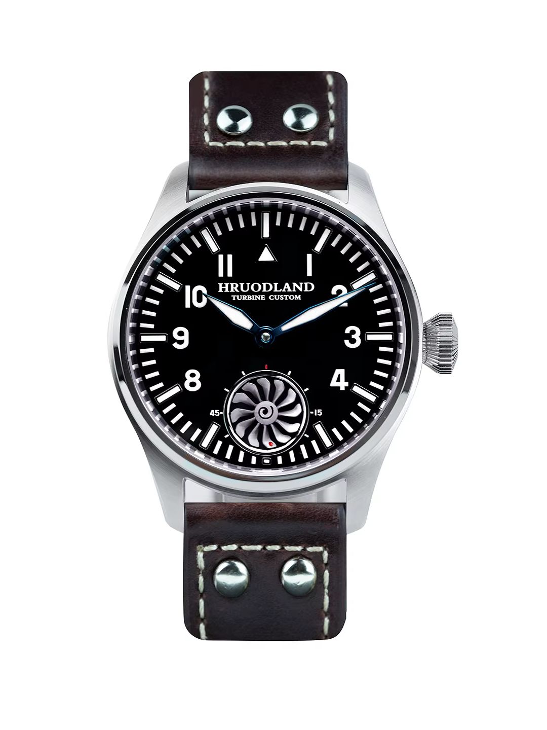 Hruodland 43mm Pilot Men's Man - Tourbillon Movement Watch review and price