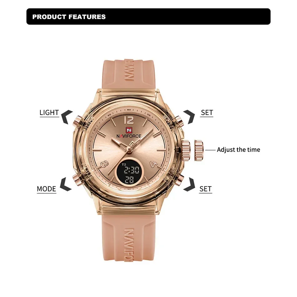 NAVIFORCE NF7109 Quartz Watch  - Luxury Watch For Girls review and price