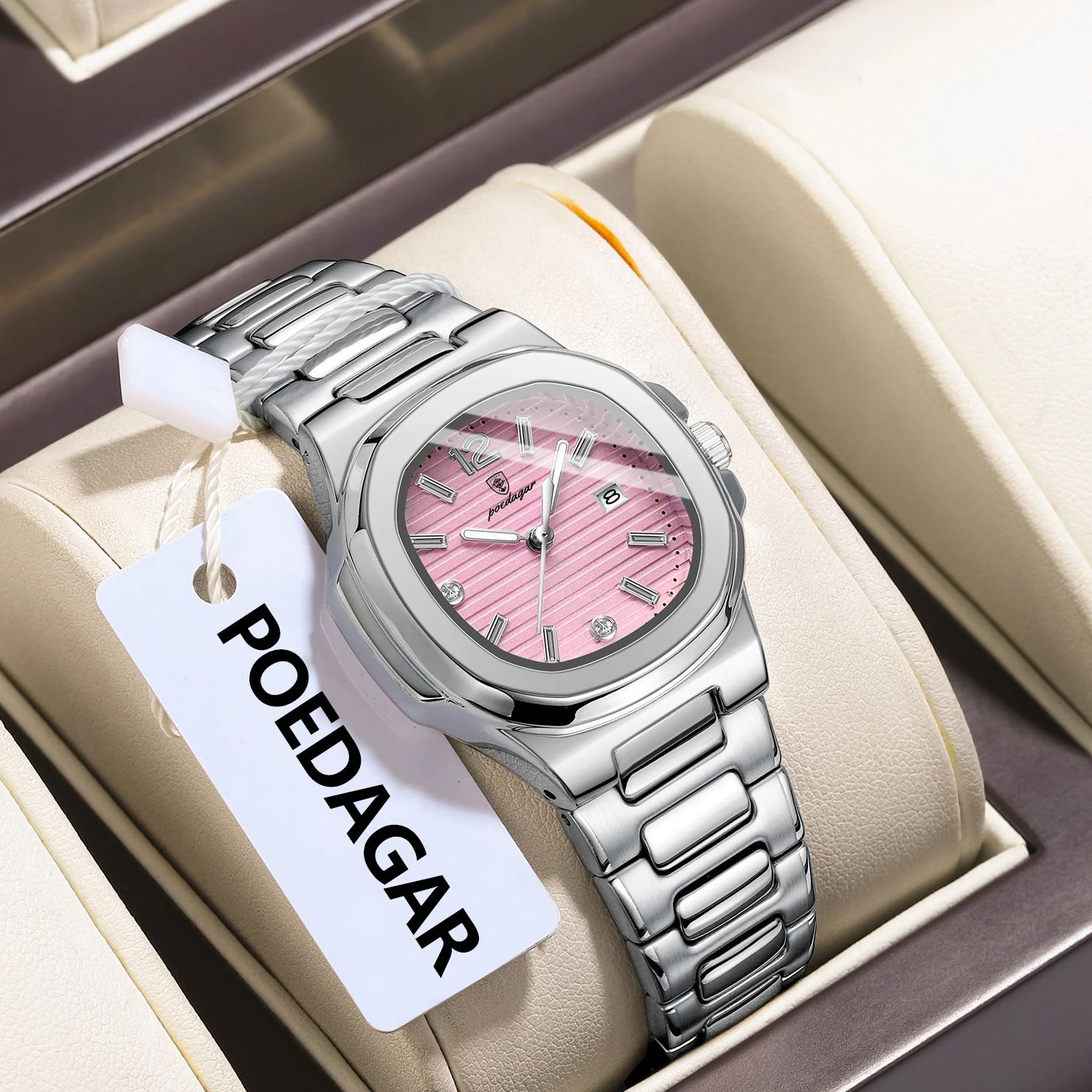 POEDAGAR Square Fashion Woman  - Luxury Watch Lady review and price