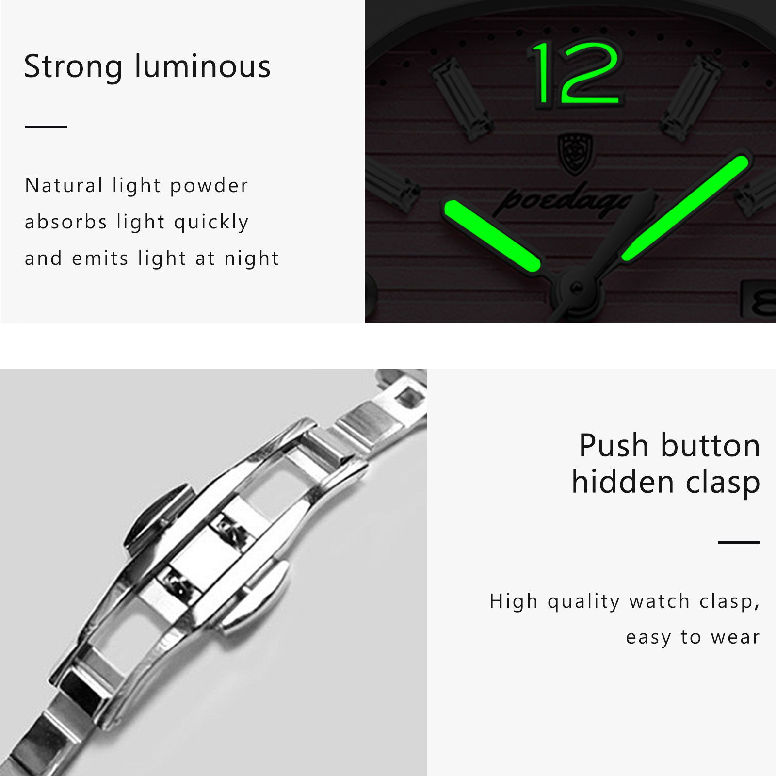 POEDAGAR Square Fashion Woman  - Luxury Watch Lady review and price