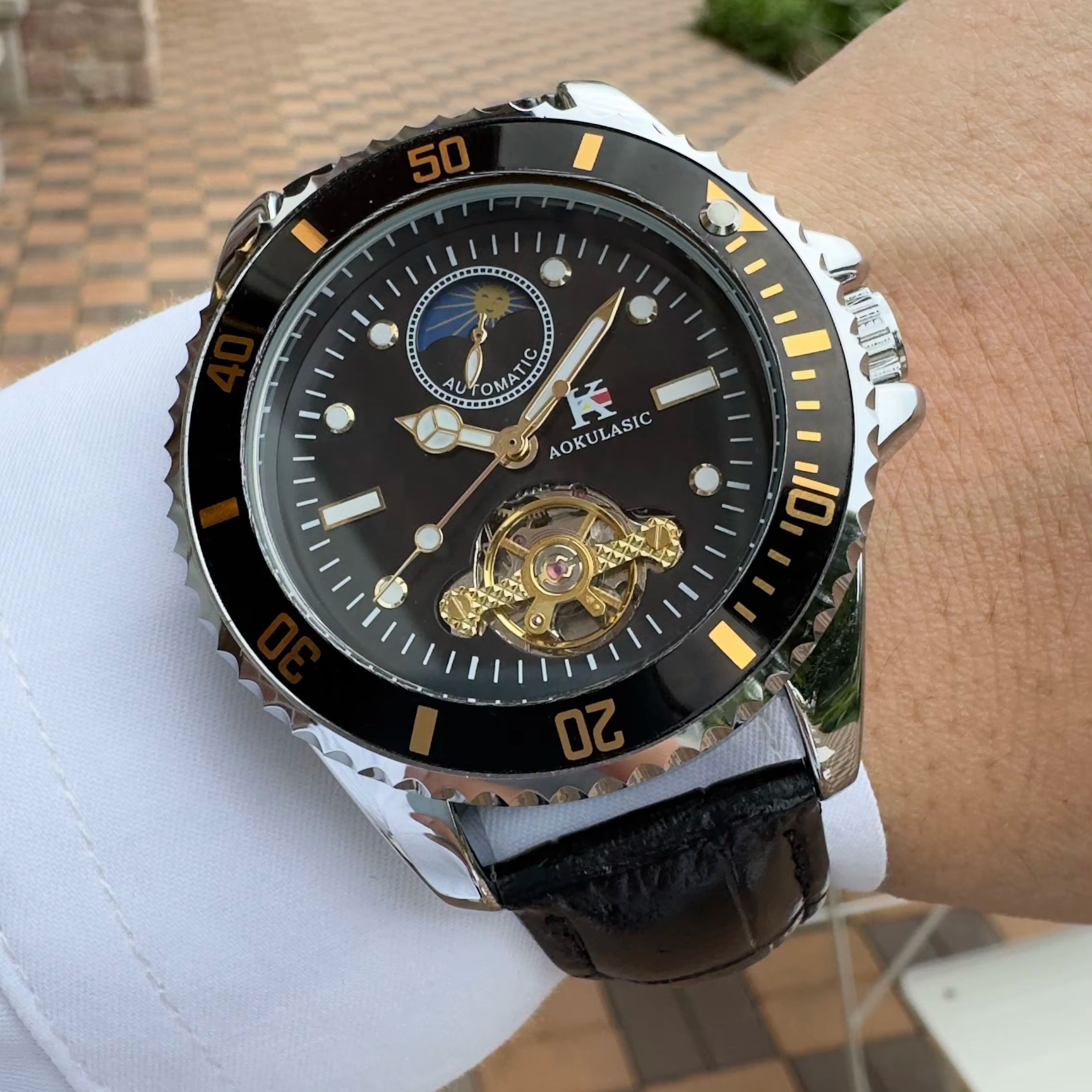AOKULASIC Fashion Tourbillon M - Tourbillon Movement Watch review and price