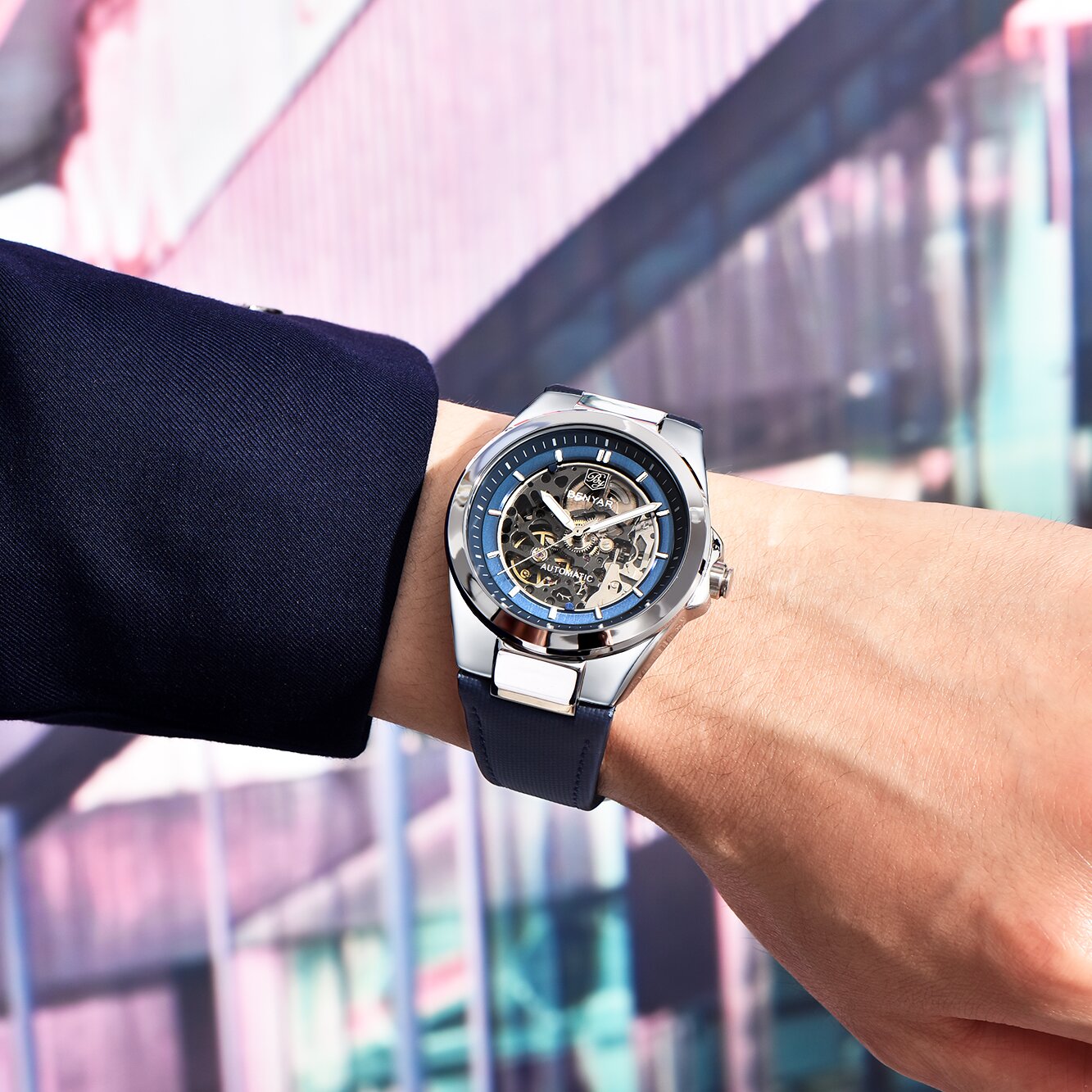 BENYAR Luxury Mens Automatic B - Tourbillon Movement Watch review and price