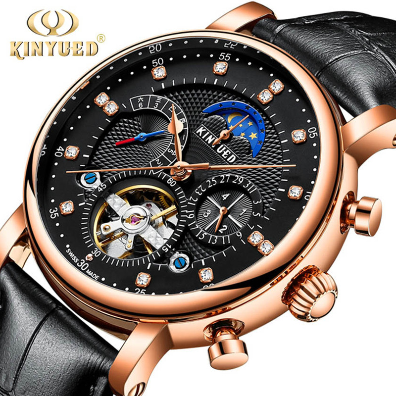 Luxury Brand KINYUED Automatic - Tourbillon Movement Watch review and price